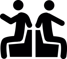 People Sitting Silhouette Svg Vector, Free Vectors File